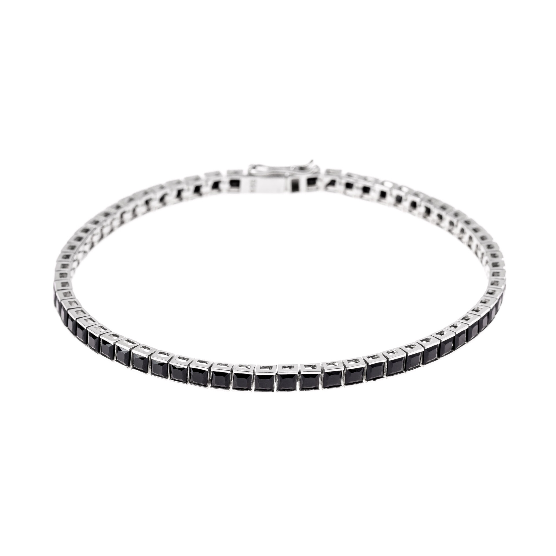 bratara tennis pietre negre cod 35 Bratara Tennis pietre negre - imagine 1