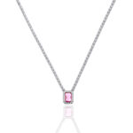 Colier Tennis Emerald cut rubin