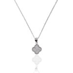 Lant cu pandantiv trifoi cu pietre