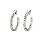 Cercei Surub Cu Pietre Albe