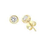Cercei aur 14K Solitaire
