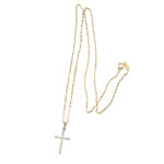 Lant aur 14K Double Sided Cross - imagine 2